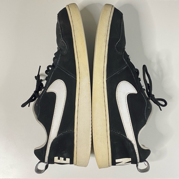 Men's Nike Suede Court Borough White & Black Low Top Sneaker Size 10.5 - Picture 4 of 8